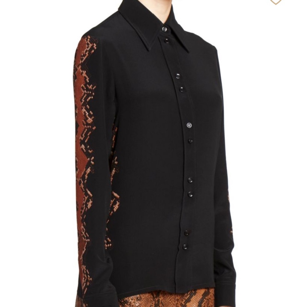 NWT GIVENCHY gorgeous python button up blouse